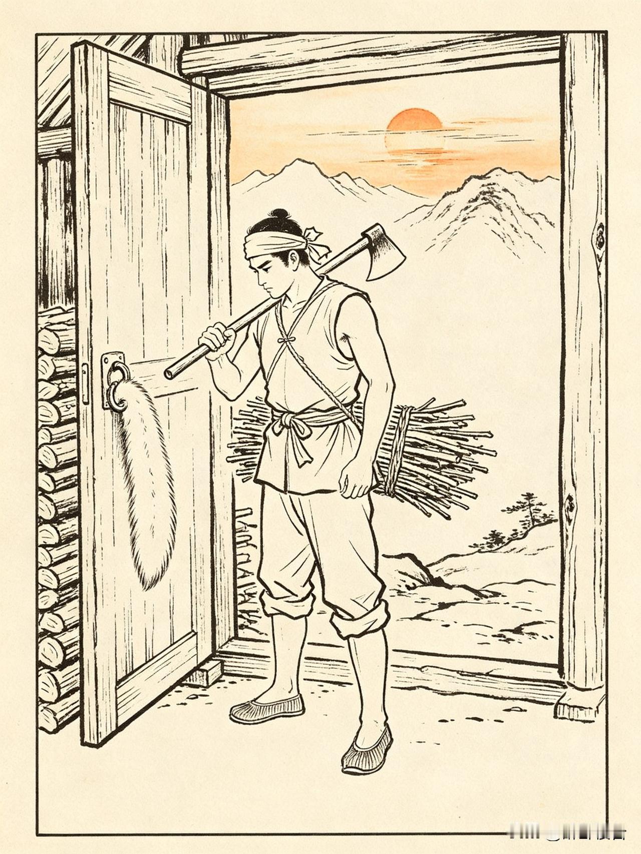 狐夜叩门上篇说到，西山下的村子靠白狐护着，夜不闭户；陈阿敢照旧打他的柴。太平