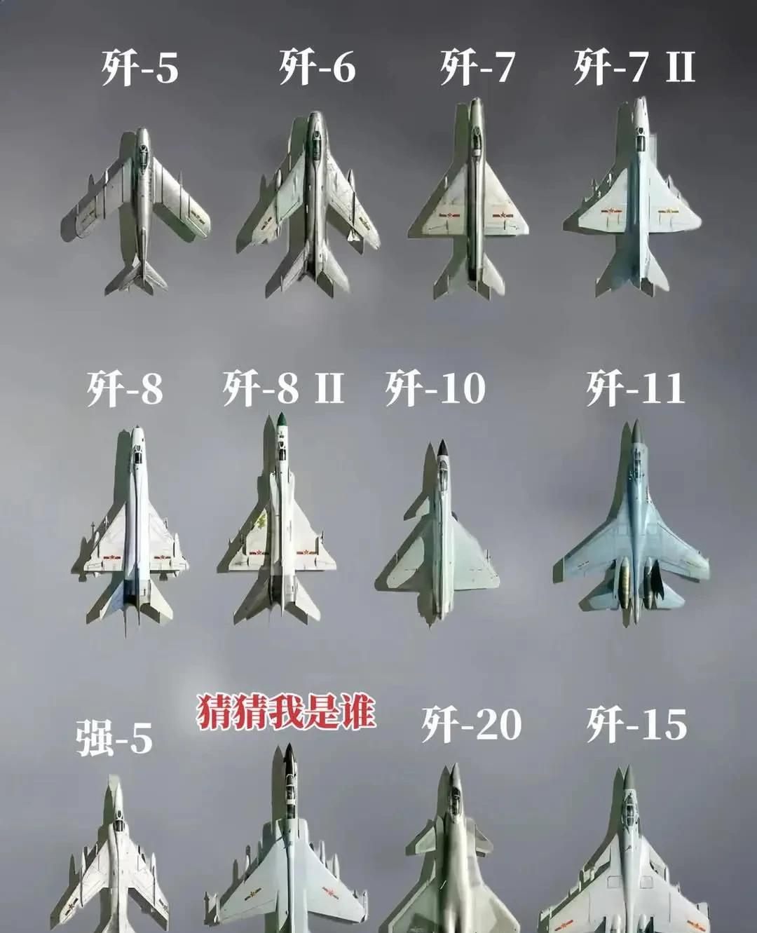 我国战斗机的所有型号