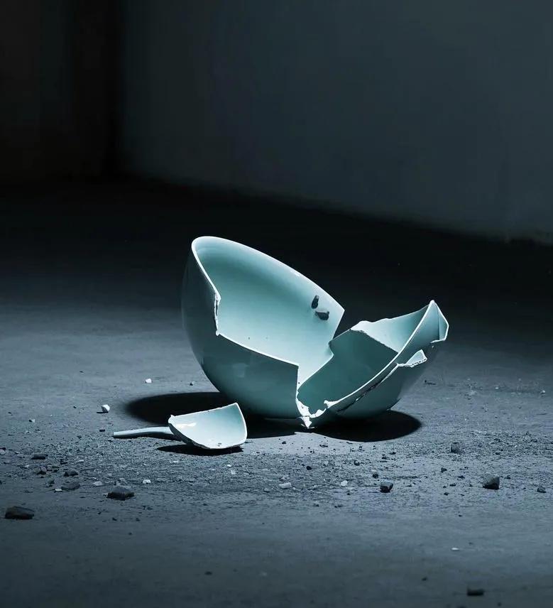 我爸小时候摔破一个碗，被我奶奶打了一顿，因为全家就四个碗；我小时候摔破一个碗，我