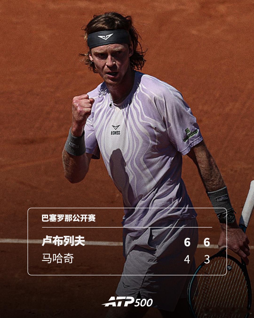 卢布列夫首进赛会四强💪ATP500巴塞罗那公开赛1/4决赛，5号种子卢布列夫