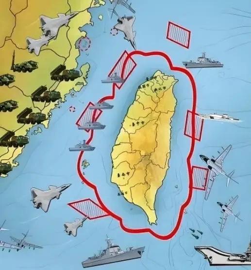 中国现在围岛，已经跟台湾地区没有关系了！只要老美敢出动航母或军舰支援台湾当局，大