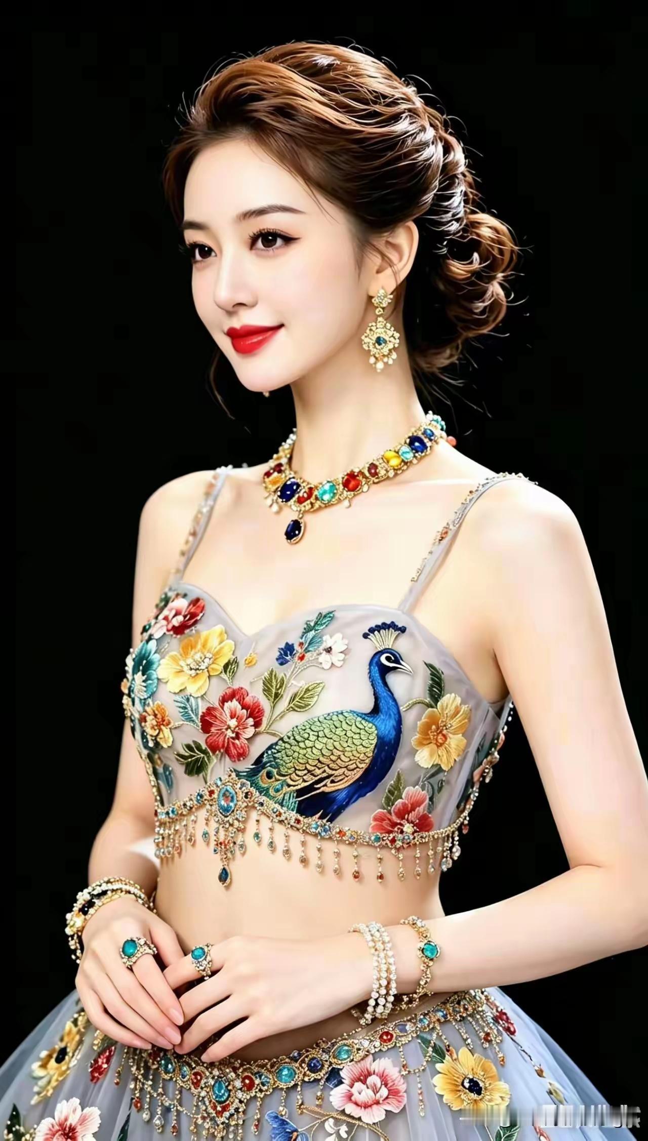 惊艳的孔雀舞装，华丽夺目，尽显东方古典美！🌸💃