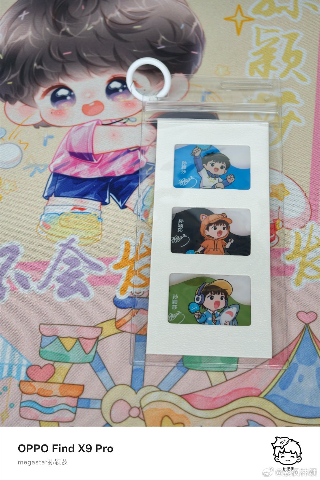 孙颖莎做成三联挂件也不错，白边地方可以自己随意装饰一下