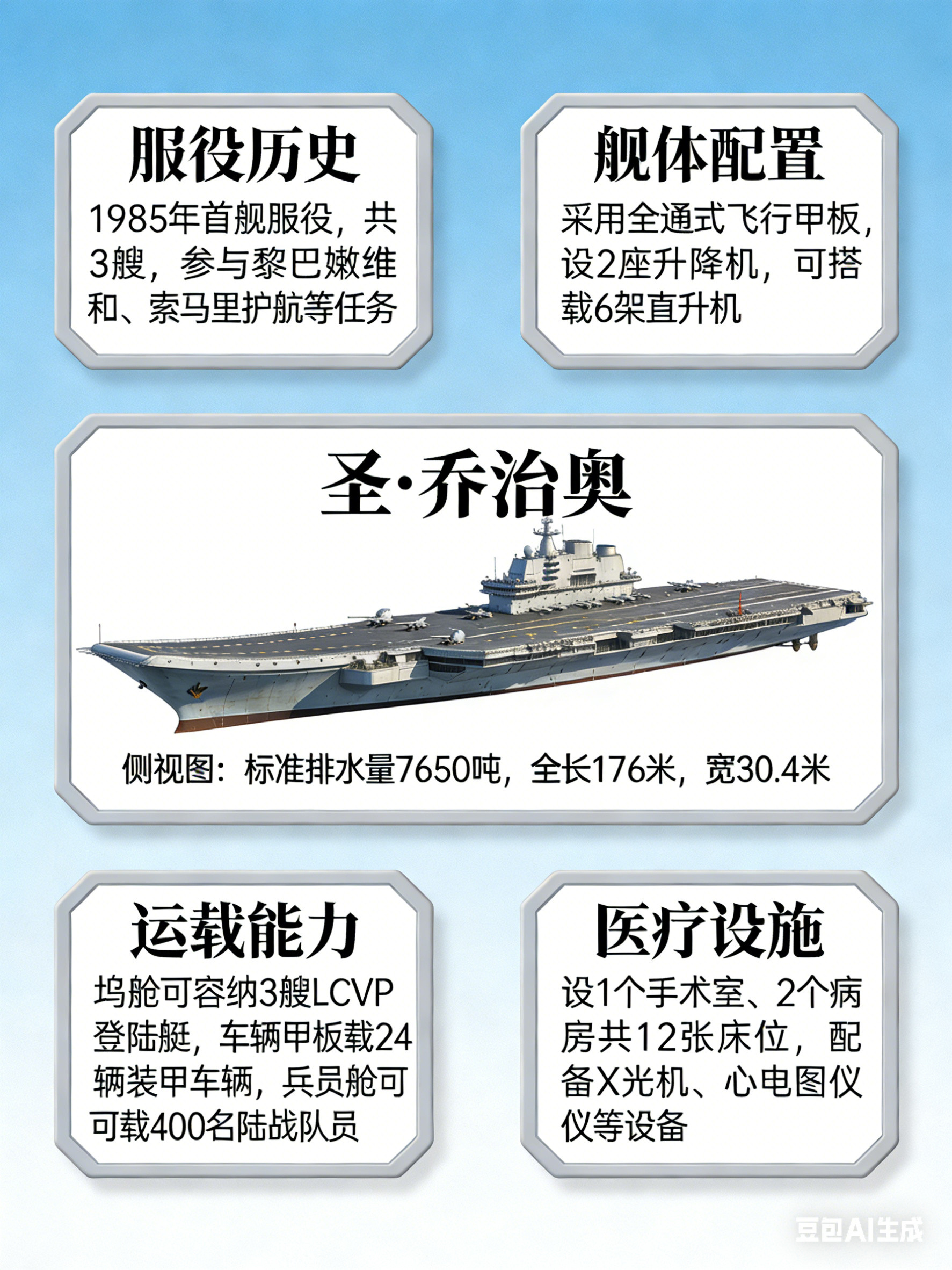 军事ai新视野意大利“圣・乔治奥”级两栖攻击舰“圣·乔治奥”（SanGi