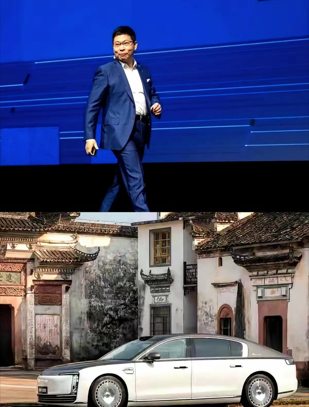 余承东这回过年回家，开的车有点意思，不是问界，也不是智界、享界，而是江淮合作的尊