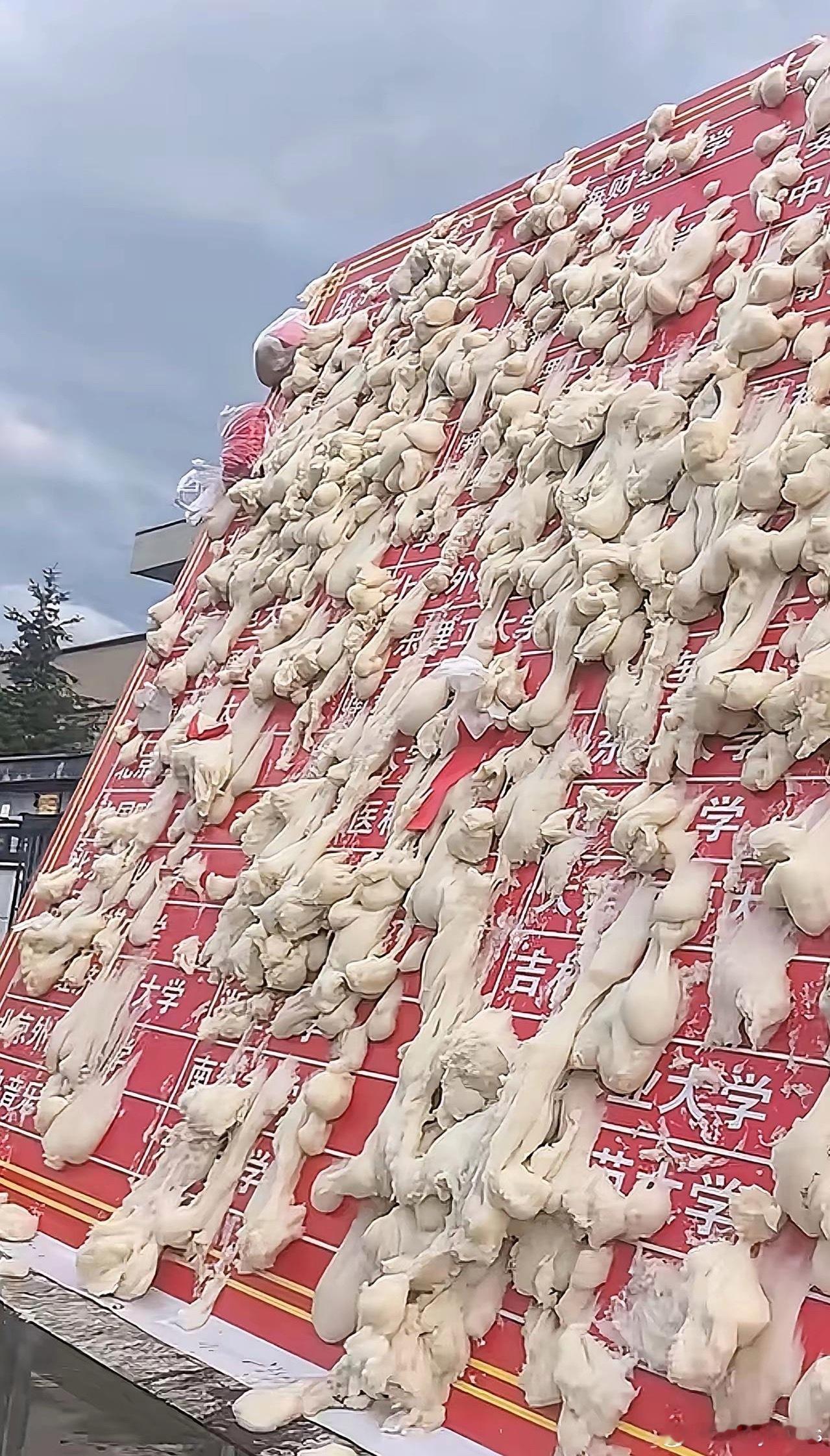 这是烂泥也要扶上墙吗？某考点门口的一幕…太浪费粮食了呀！