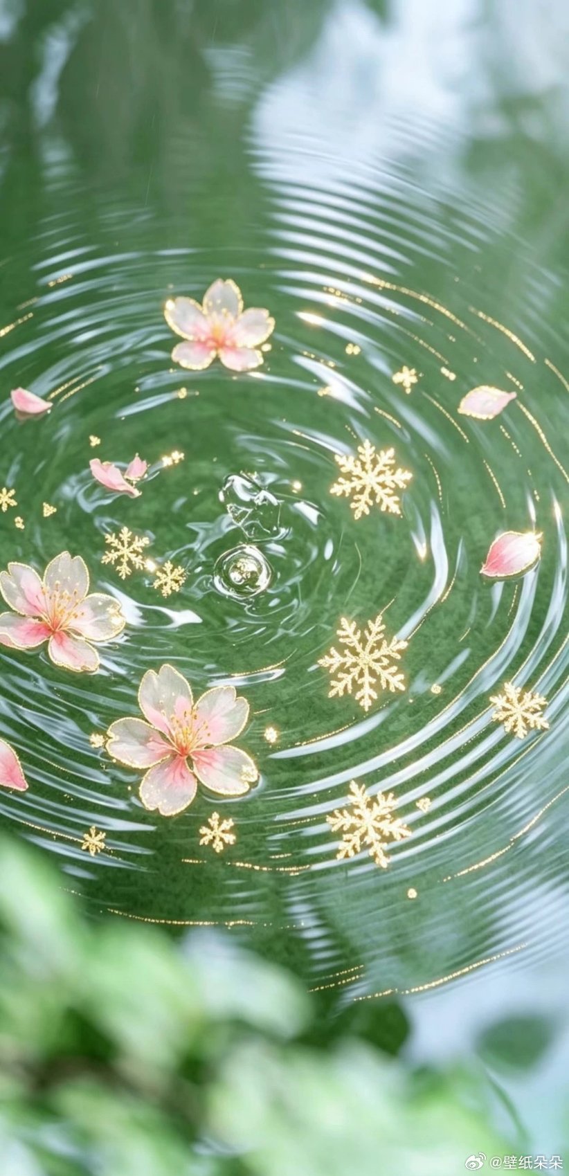 清香淡雅花瓣夏日锁屏壁纸