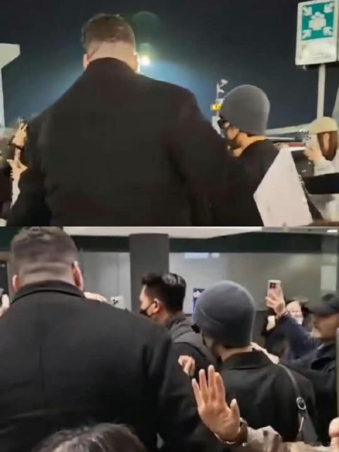 肖战和保镖幻视哈利波特和海格肖战保镖体型差肖战平底鞋肖战穿着平底鞋本来挺高的，结