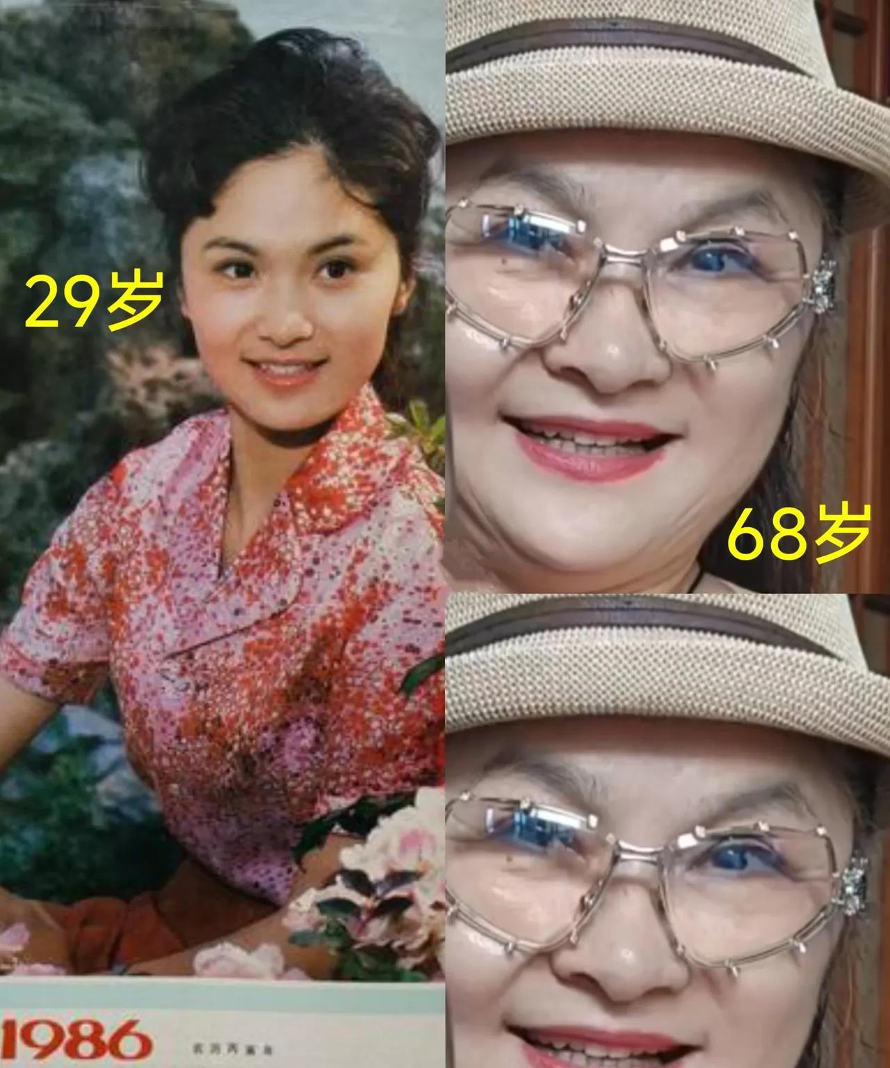 八十年代女演员韩月乔，直面衰老，其实近看她的面相与她20几岁时也没有大变化，唯一