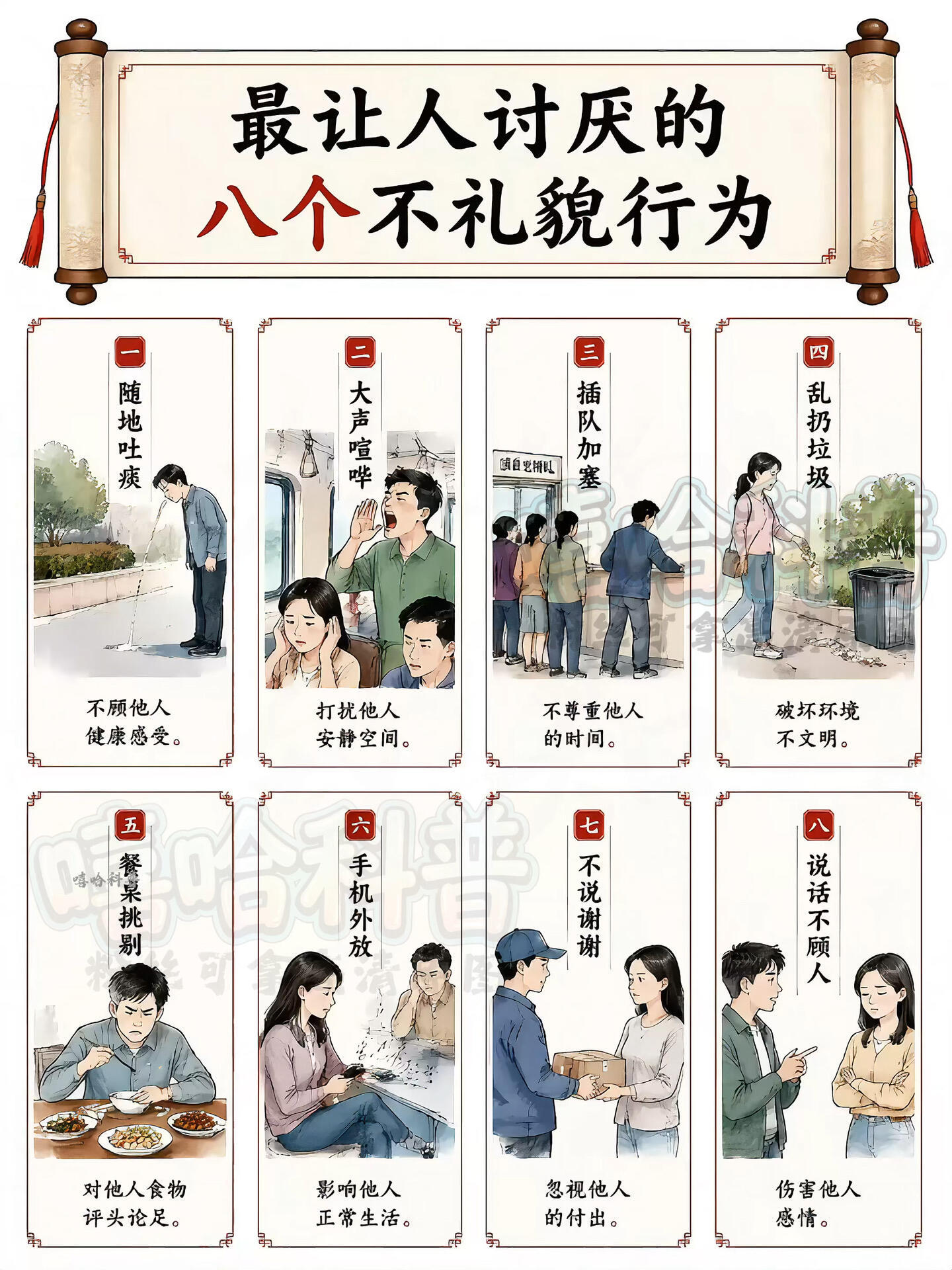 最让人讨厌的八个不礼貌行为