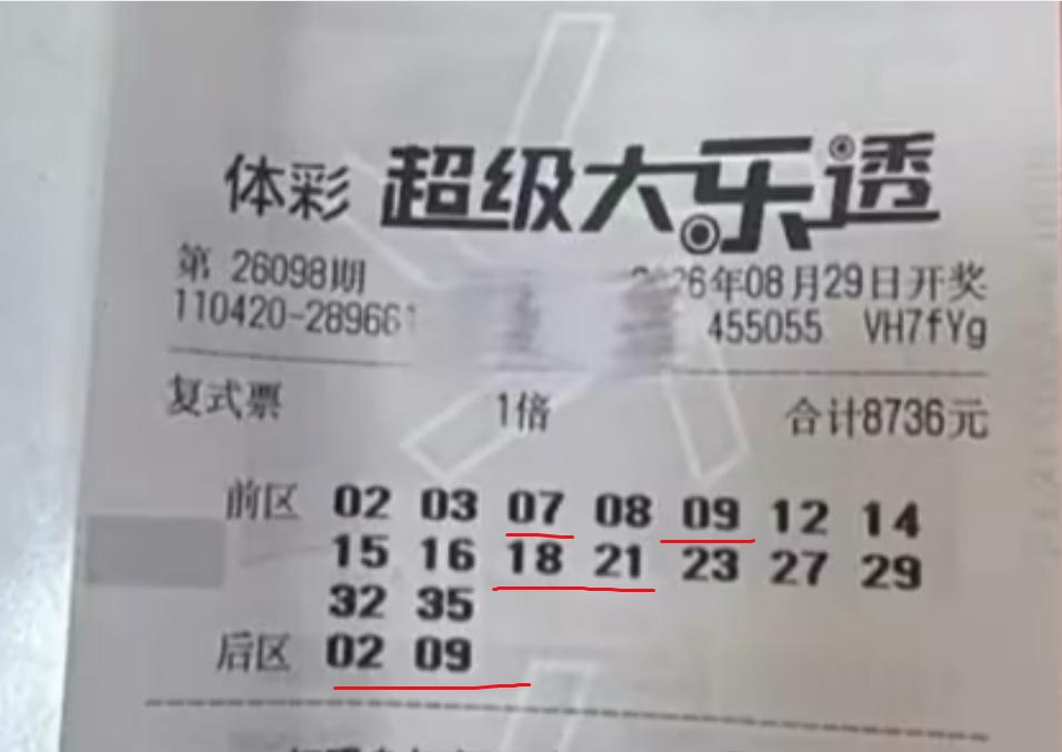 505万大奖擦肩而过！彩友8736元的16+2复式精准拿下4+2，总奖金达到13