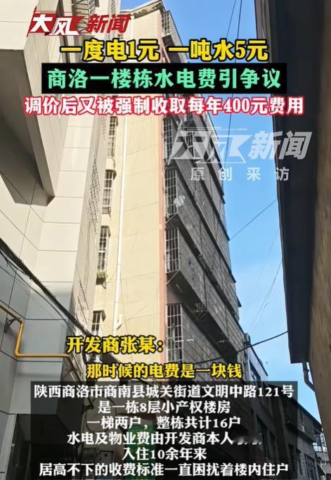“想钱想疯了吧！”陕西商洛，一栋8层小产权楼，16户居民住了十多年。水电费最初贵