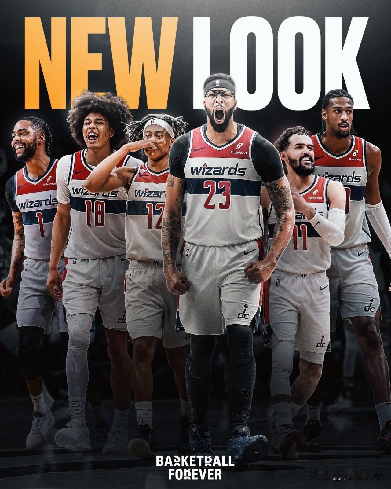 浓眉被交易至奇才后，奇才潜在首发阵容一览：控卫：特雷杨！27岁，身高188c