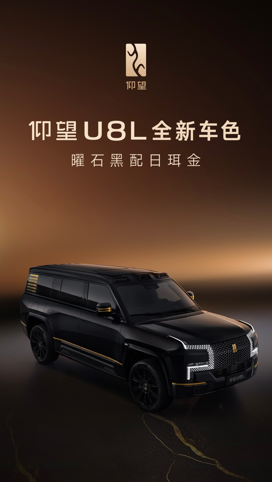 端午安康仰望U8L全新车色-曜石黑配日珥金​​​