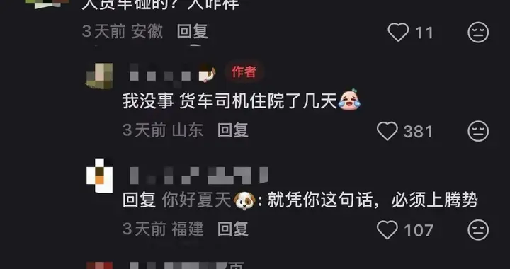 被大货车撞成全损, 车主却毫发无损, 并表示下一辆车还选它