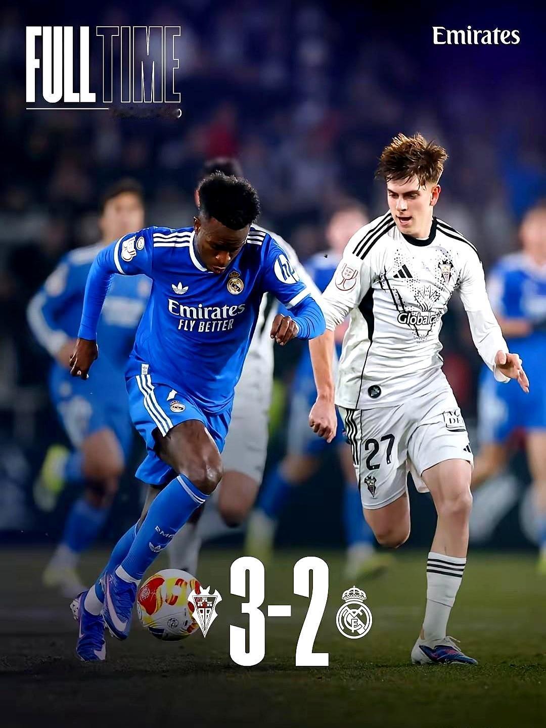 三天两场败仗，皇马像被扒了底裤。1月12日，西超杯决赛，巴萨3比2。