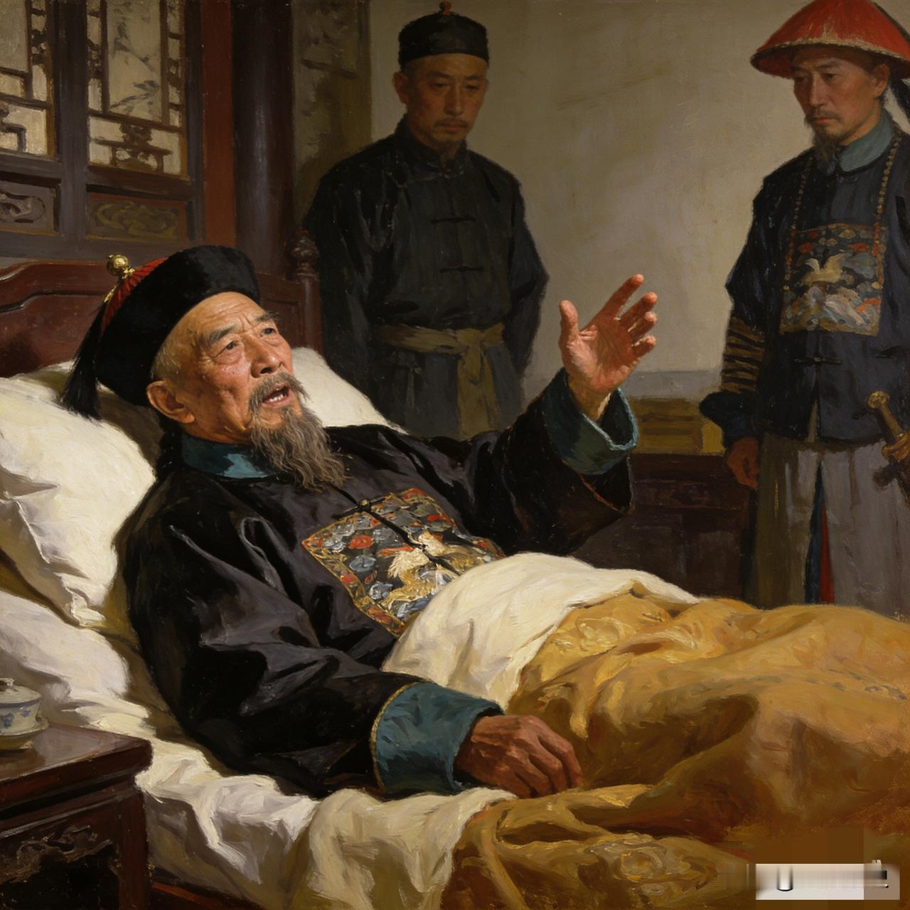 1885年9月，左宗棠在病榻上离世时，愤慨地说：“对中国来说，十个法国将军，也比