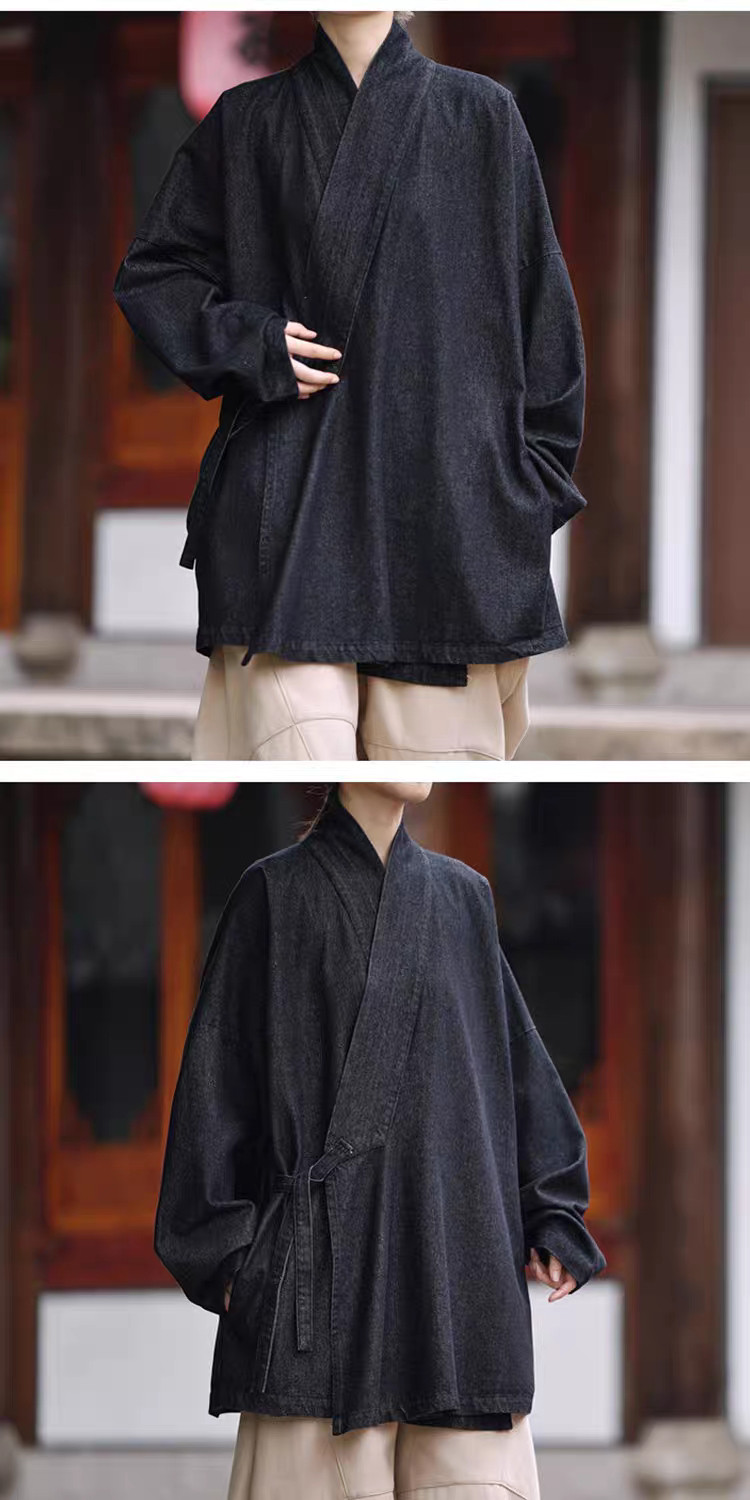 牛仔面料汉服外套也不错啊，就当牛仔外套穿。​​​
