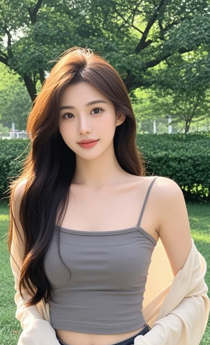 长发垂落，光影斑驳，她成了我手机里最治愈的一帧