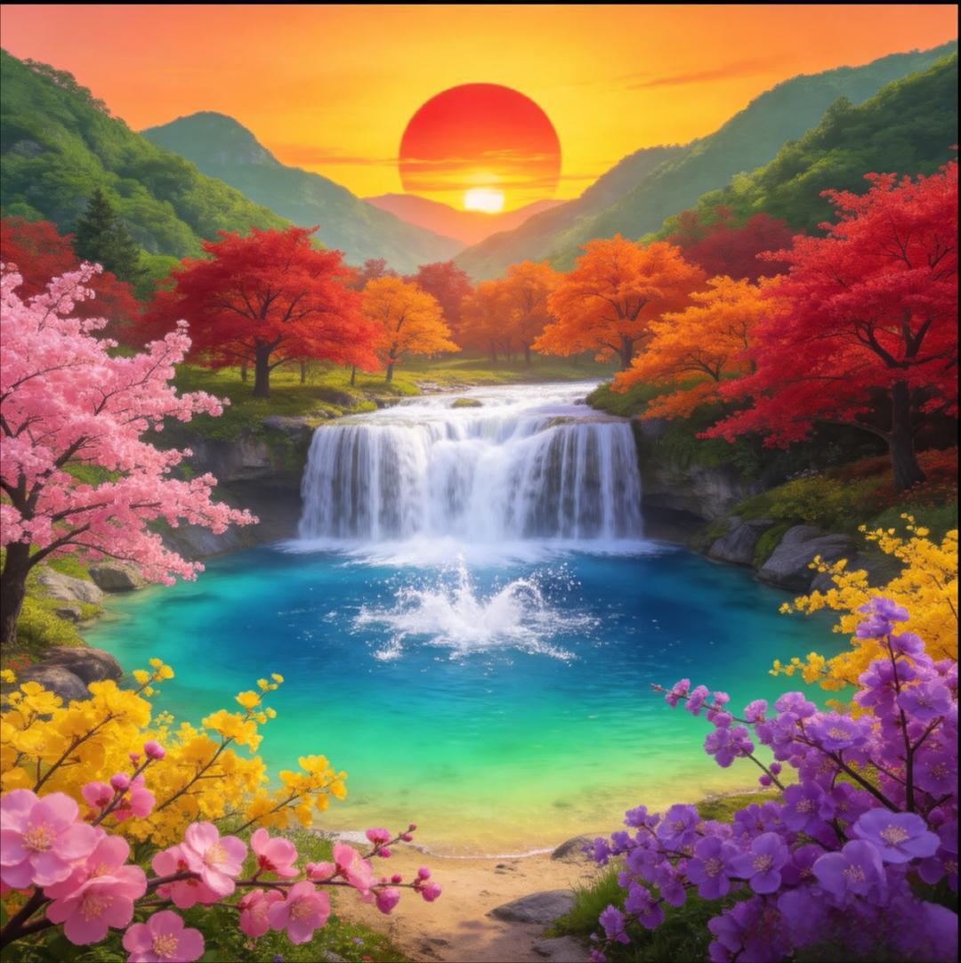 鸿运高照·八方来财，花开富贵·喜气盈门…春日生活打卡季传统文化正能量绘画