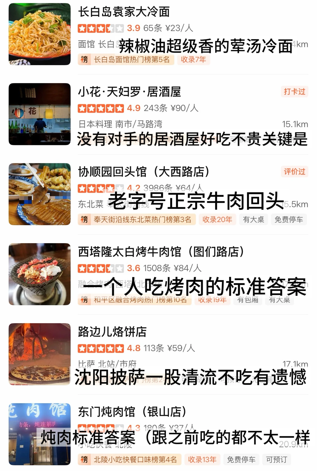 我心目中的沈阳必吃榜（24家）