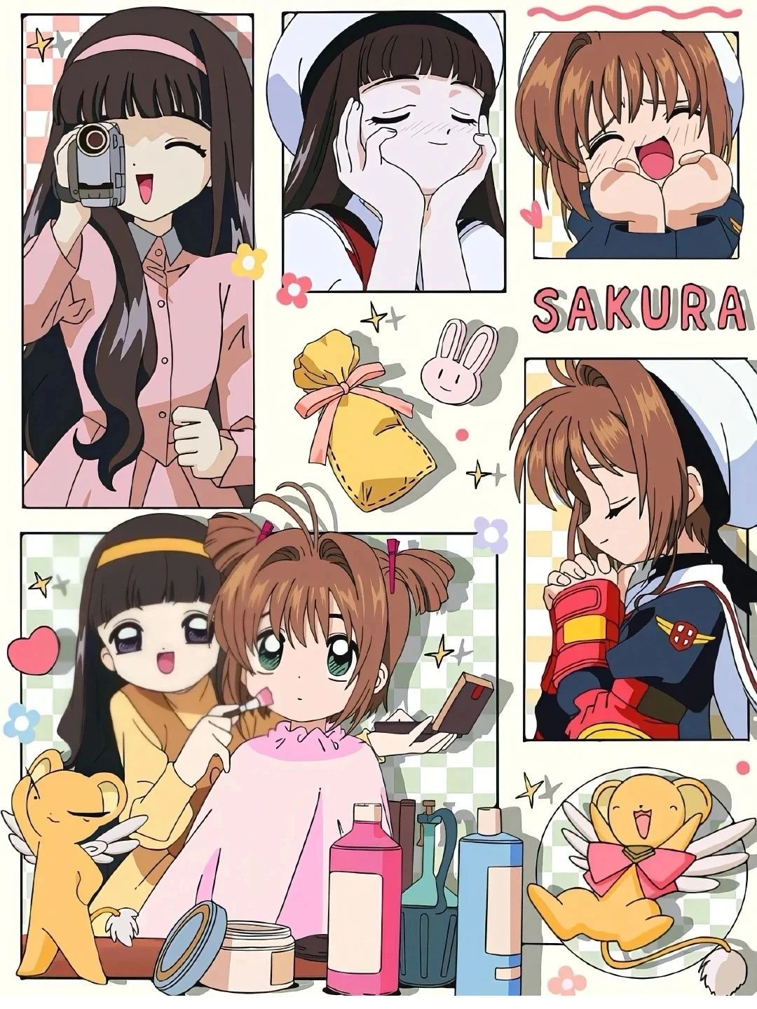 动漫魔卡少女樱可爱小樱拼图壁纸。三只松鼠在漫展请吃零食​​​