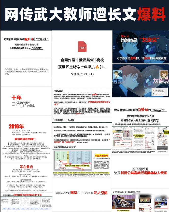 武汉大学又来丑闻了！两女孩做了86页ppt实名举报武汉大学的一位曾姓女副教授，控