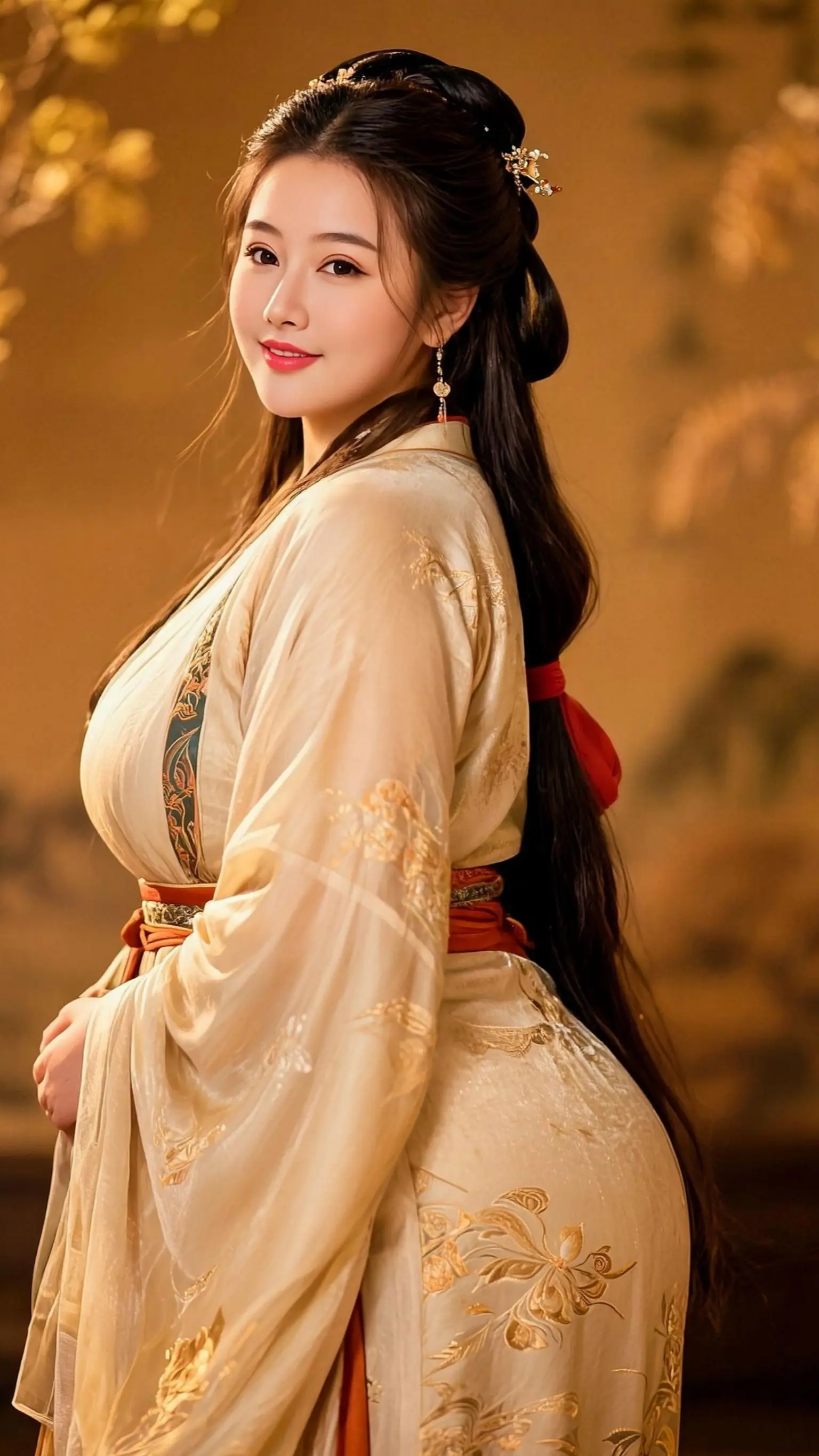 AI古装造型写真组 ai创作全新升级 唐风美人妆造 亭台楼阁古风 古风...