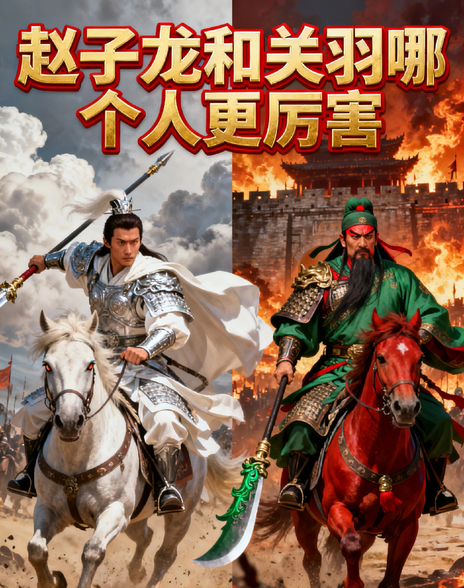 关羽赵云谁更强？3种活法见答案
