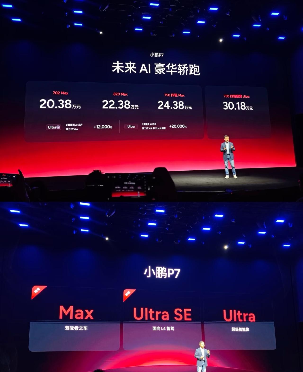 全新小鹏P7来了，20.38万起售！尺寸够大，后备厢能扩展到1929L。800V