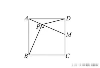 中考数学必刷题，几何题：如图所示，在边长为6的正方形ABCD中，点M为CD边上