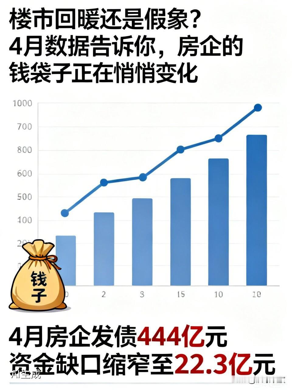 楼市回暖还是假象？4月数据告诉你，房企的钱袋子正在悄悄变化最近，房企的“