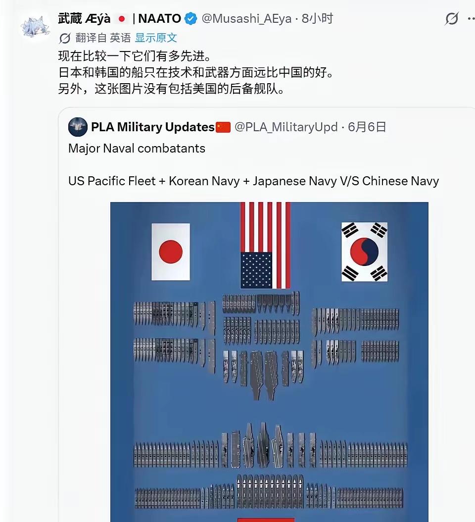 日本和韩国的船只，在技术和武器方面远比中国的好。这种说法在日本国内流传很广，