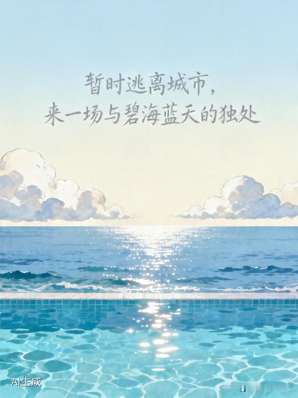 暂时逃离城市，来一场与碧海蓝天的独处。海岛的风，会吹散所有的烦恼与疲惫🌊阳光
