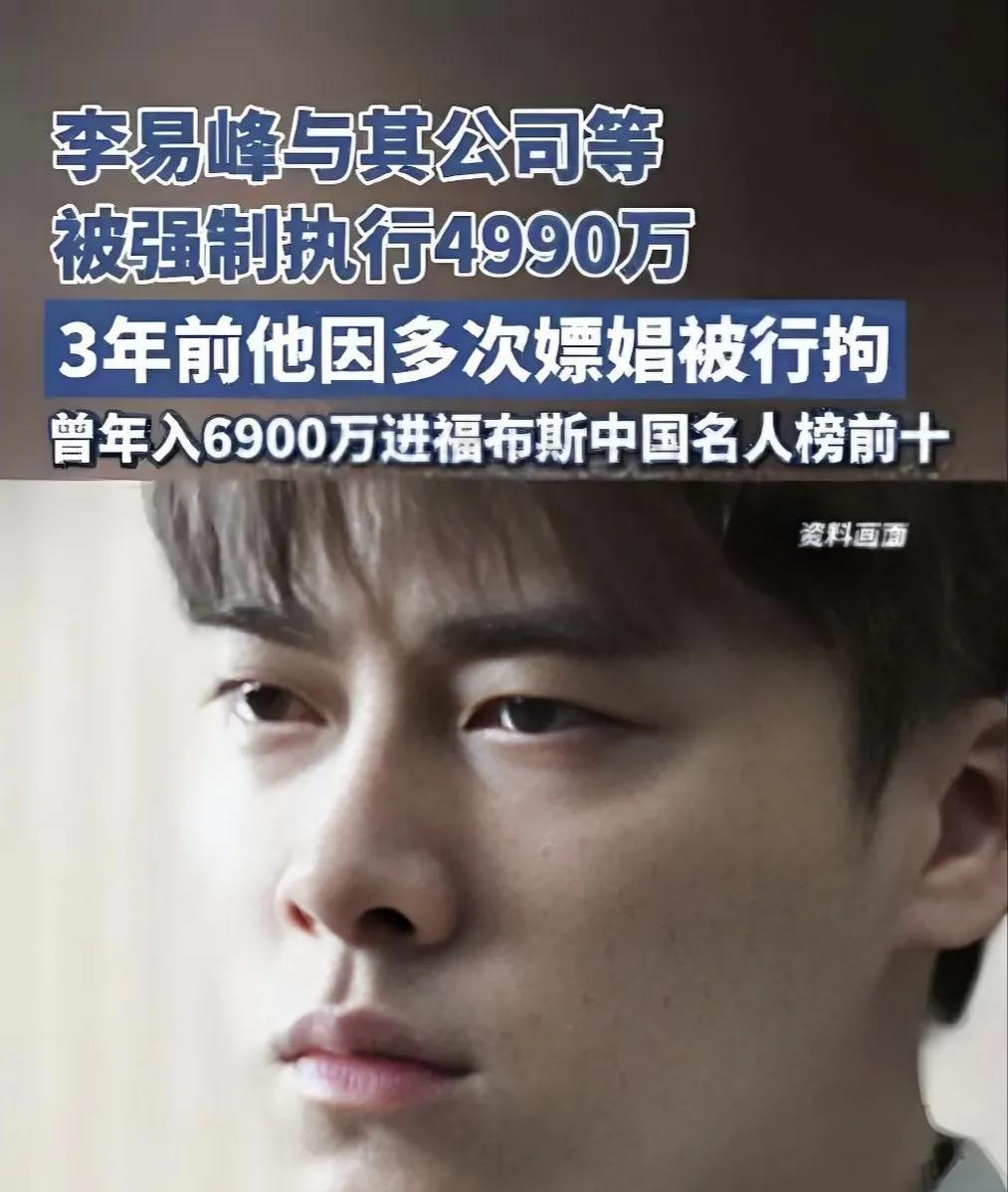 李易峰被强制执行4990万！我事儿我专门查了下不查不知道，一查吓一跳万万魔