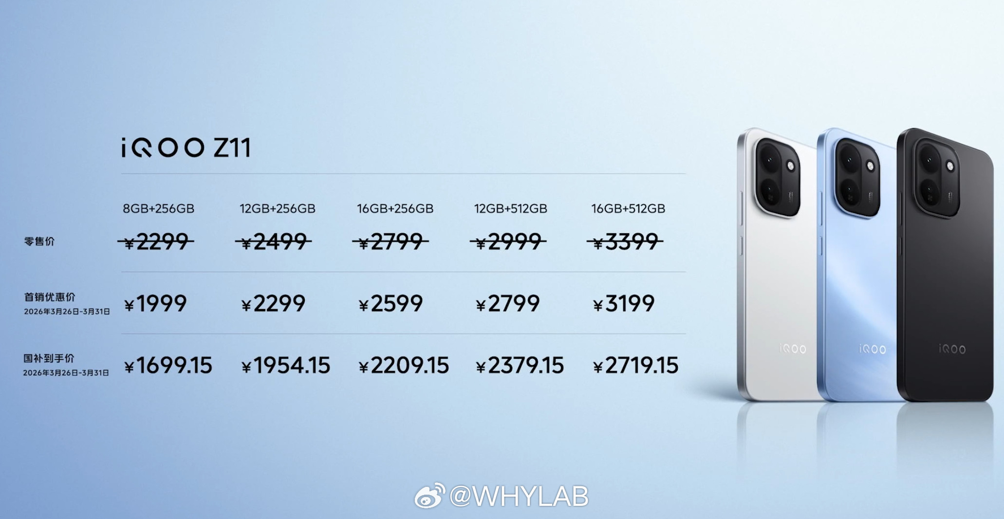 iQOOZ11发布，定位是iQOOZ10Turbo的升级版，首销减