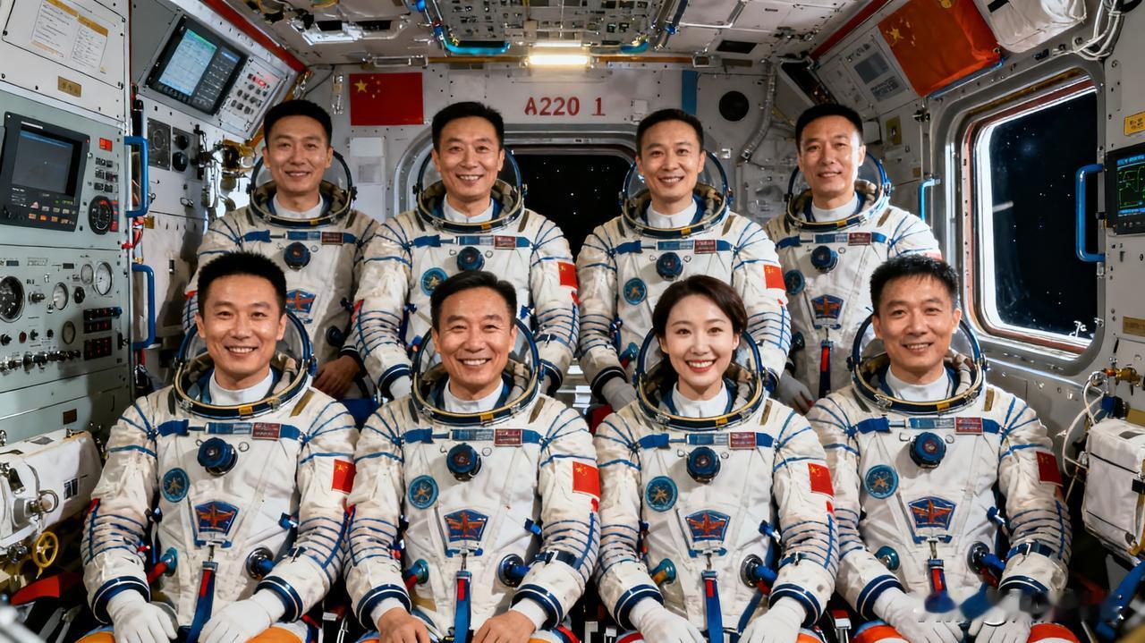 神20神21航天员会师拍全家福2025年11月1日4时58分，那画面太震撼了！