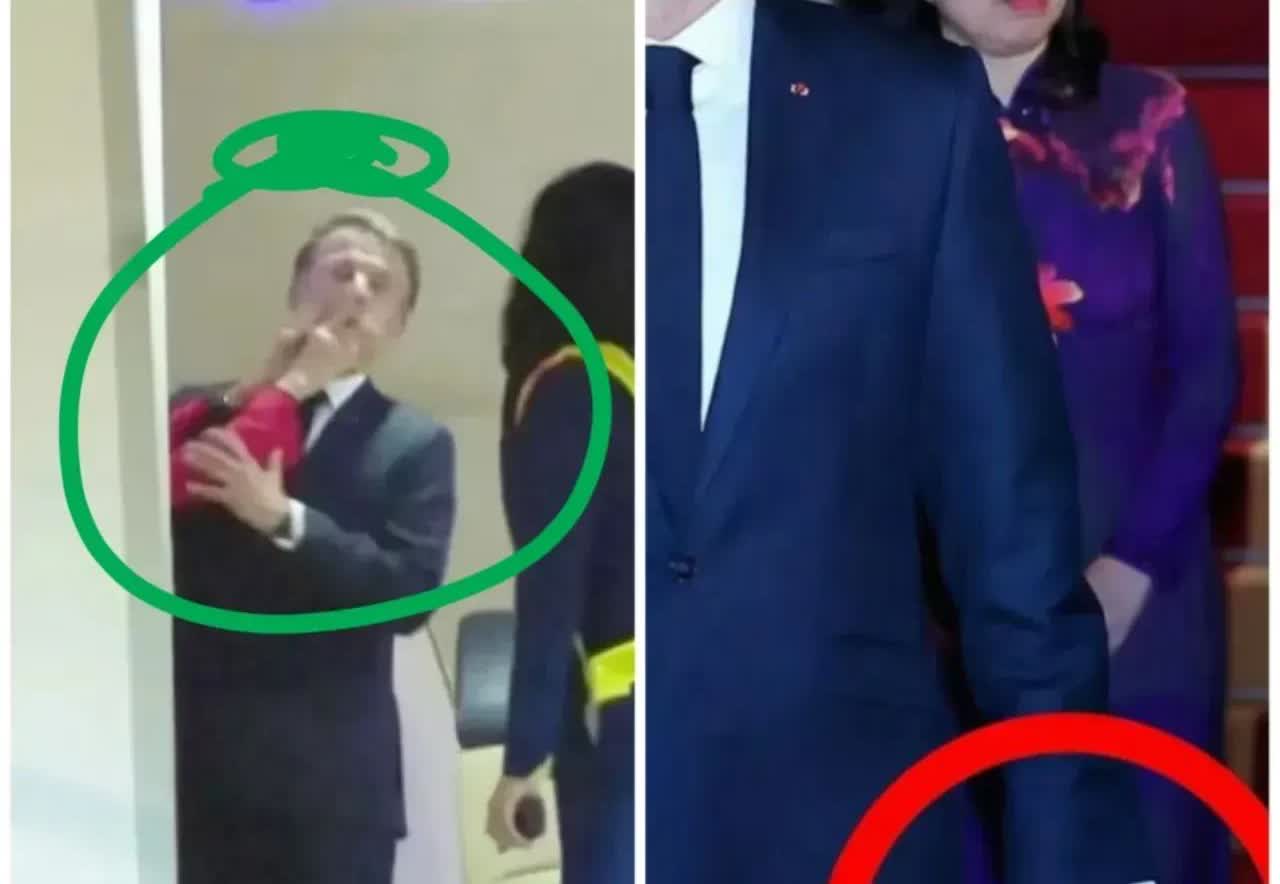 马克龙和布丽吉特因大打出手闹出舆论，这事儿，真挺有意思。飞机门打开的瞬间