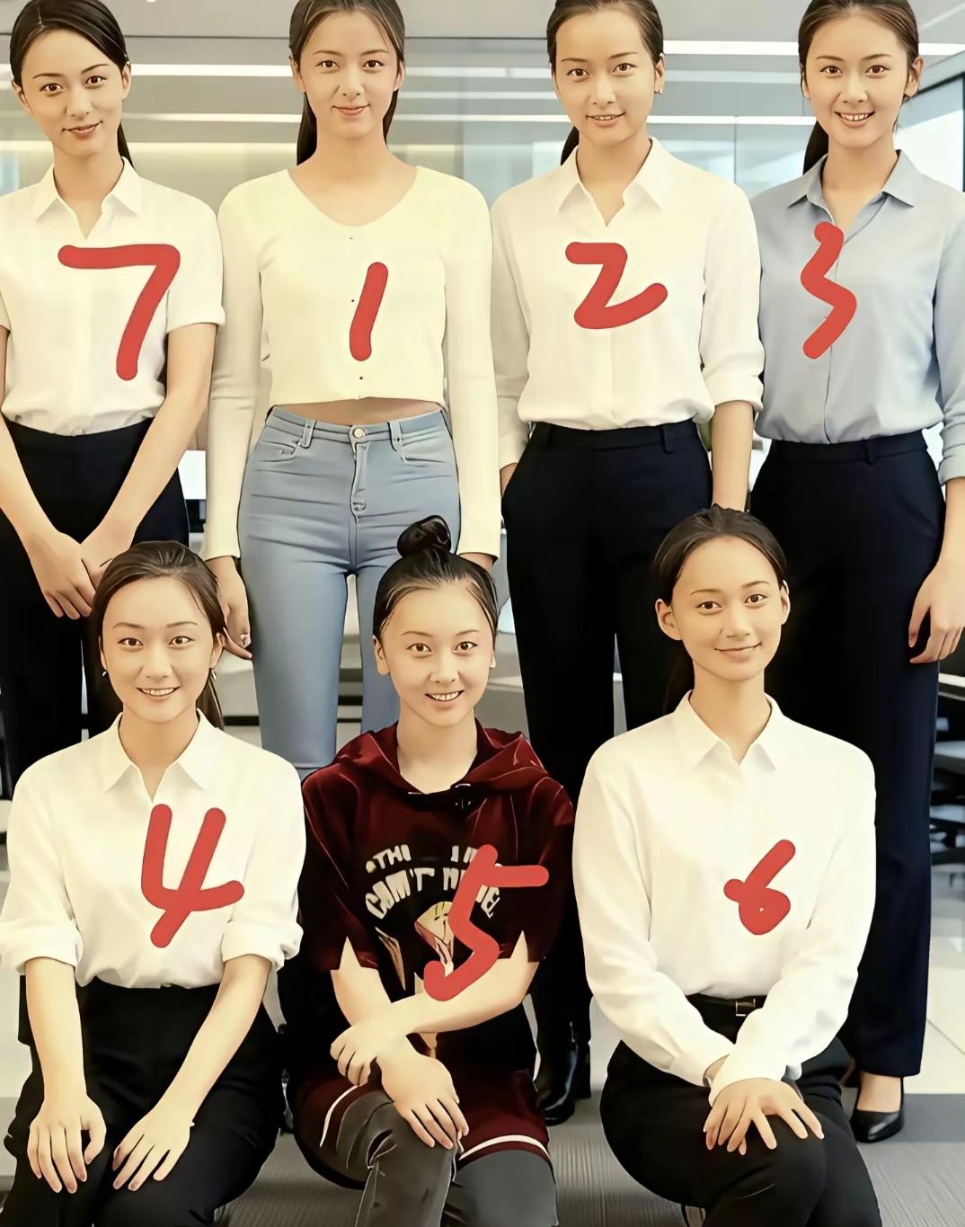 选一个做老婆，直觉告诉我，你选几号？