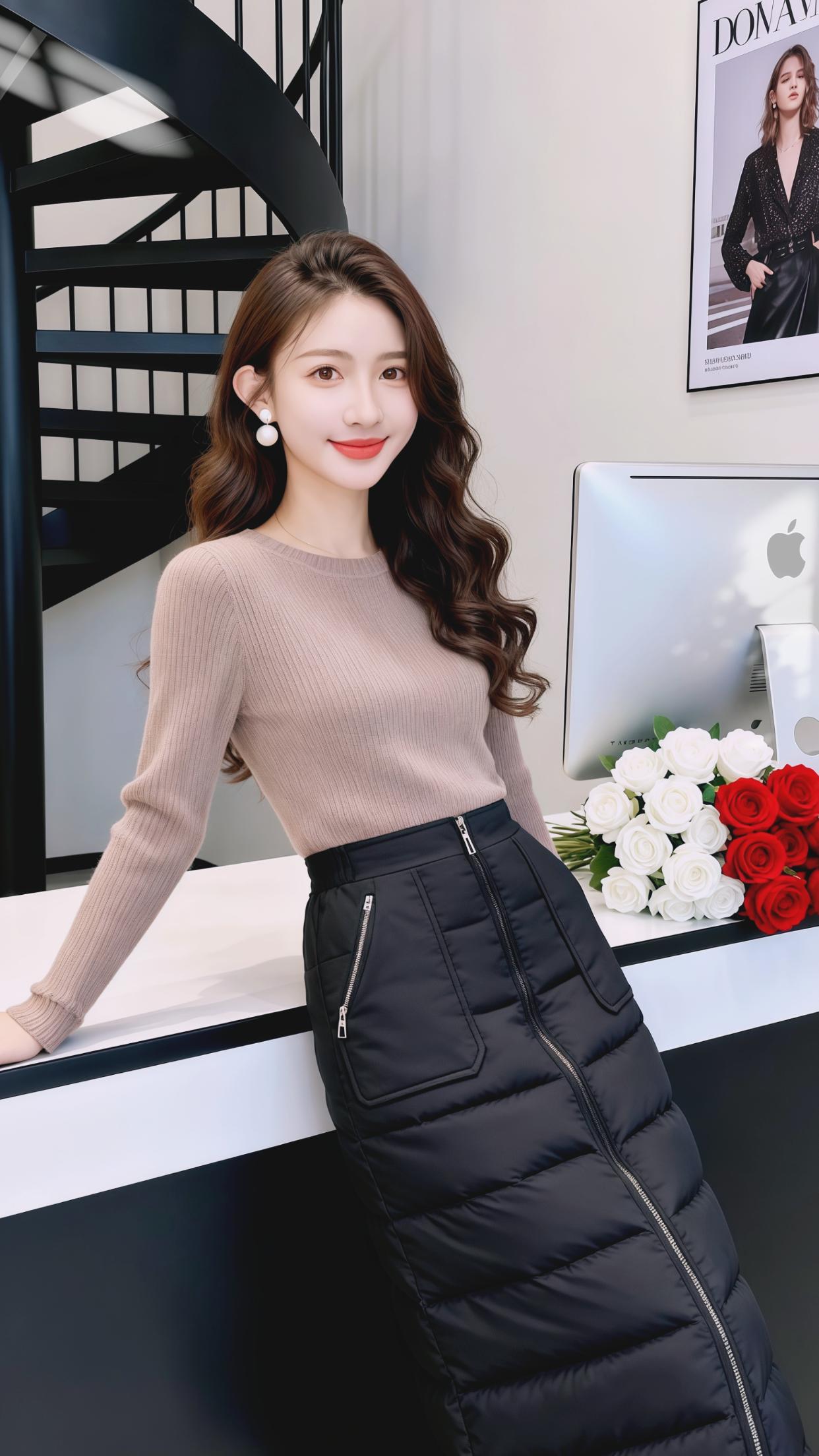 時尚穿搭a字裙时尚服装女装