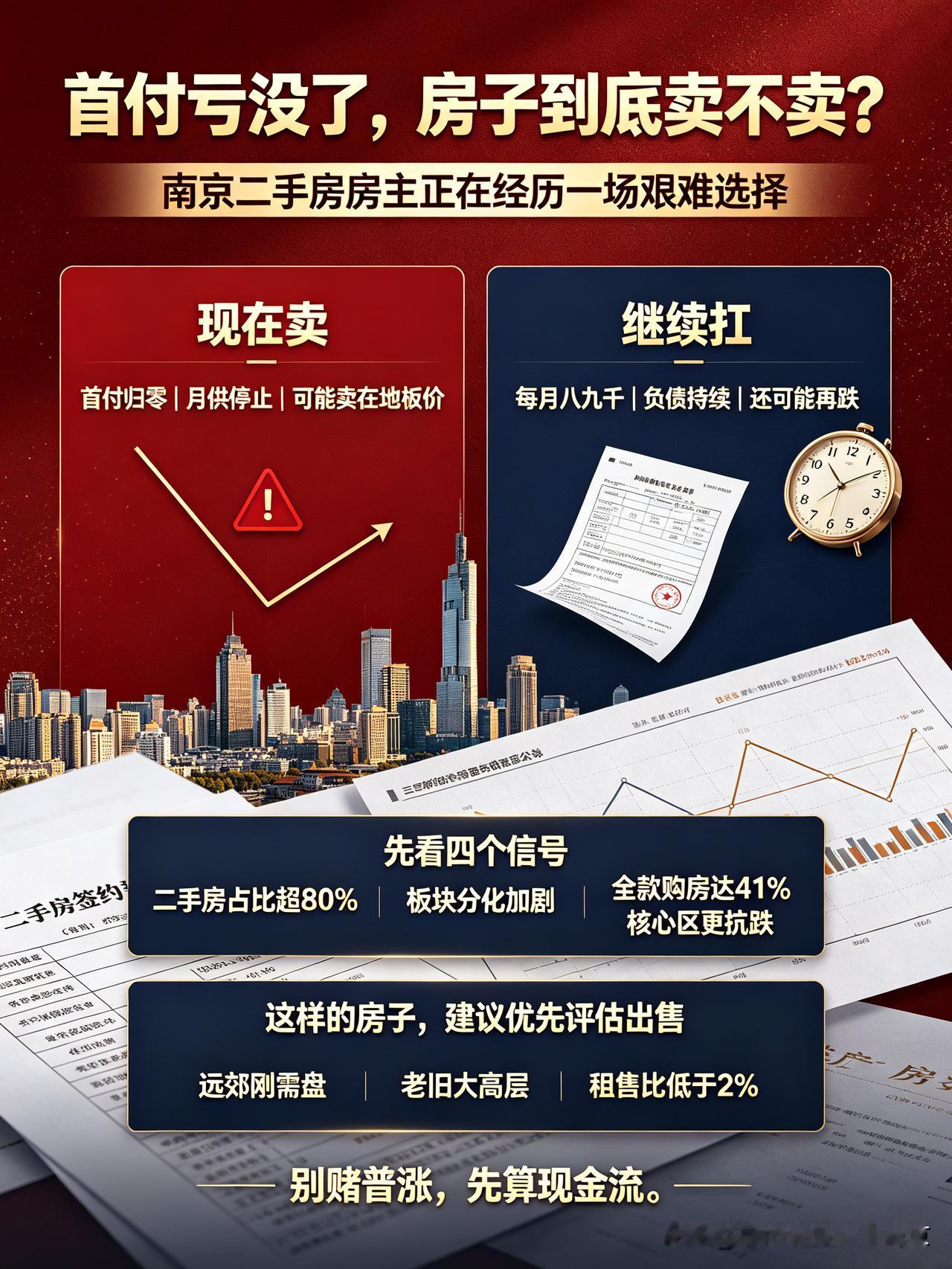 首付亏光、月供硬扛！南京二手房房主集体崩溃：到底割肉还是死守？现在的南京二