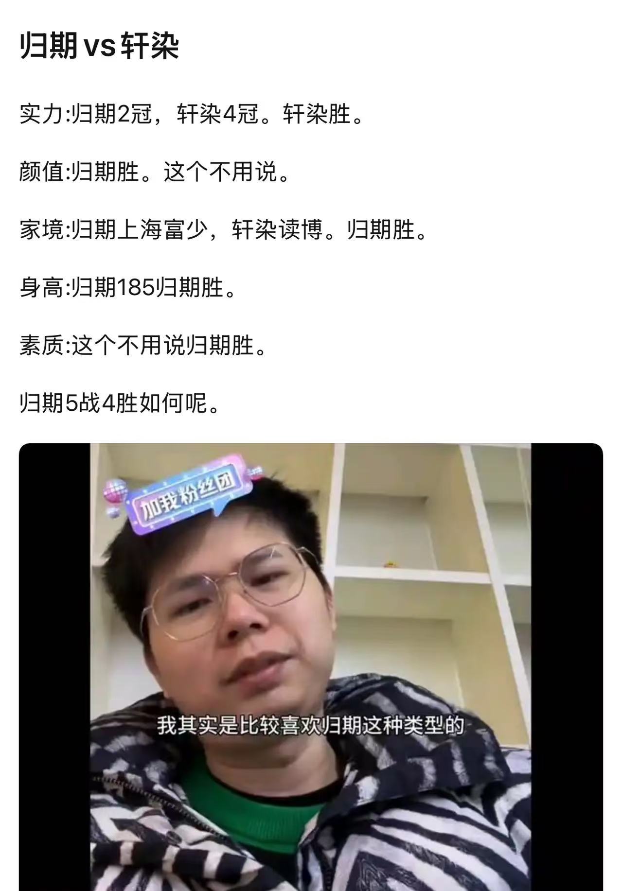 kpl归期vs轩染电竞选手对比需要看颜值家境吗​​​