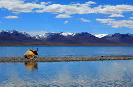 羊湖，湖光山色之美，冠绝藏南。