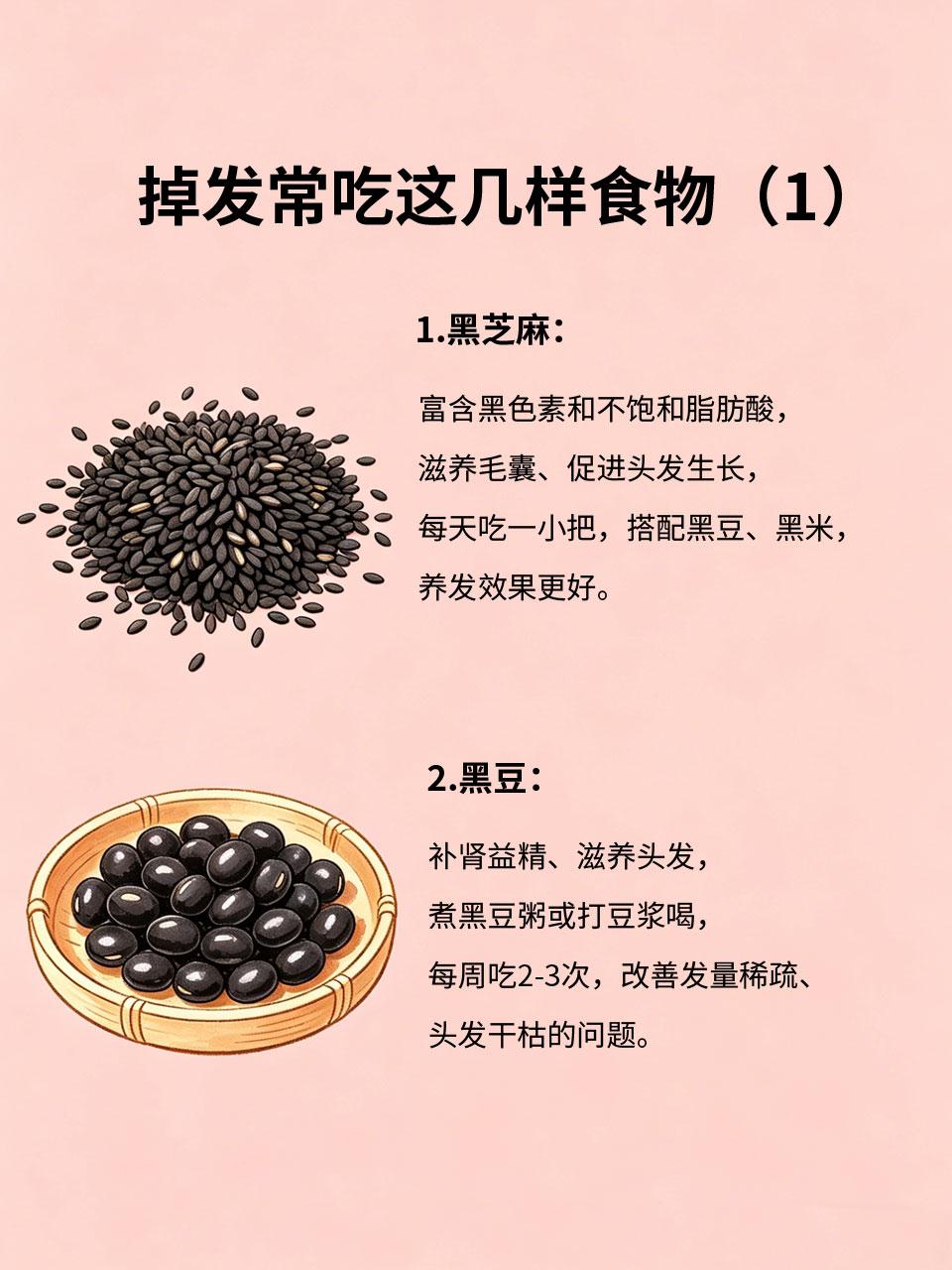 掉发严重？多吃这几样，头发慢慢浓密起来掉发、脱发💇‍♀️、发量稀疏😔，困扰