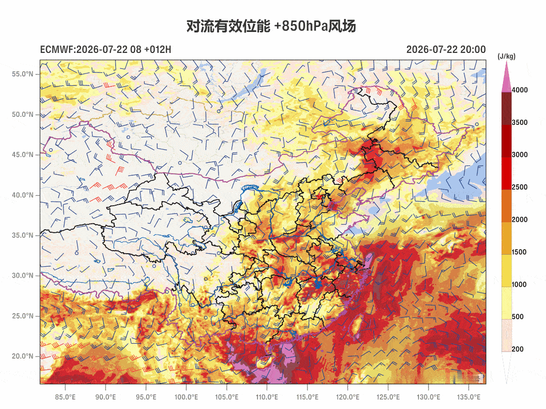 【强对流】今天下午，河北的对流非常猛烈，献县15-17时连续2个时次雨强分别有7