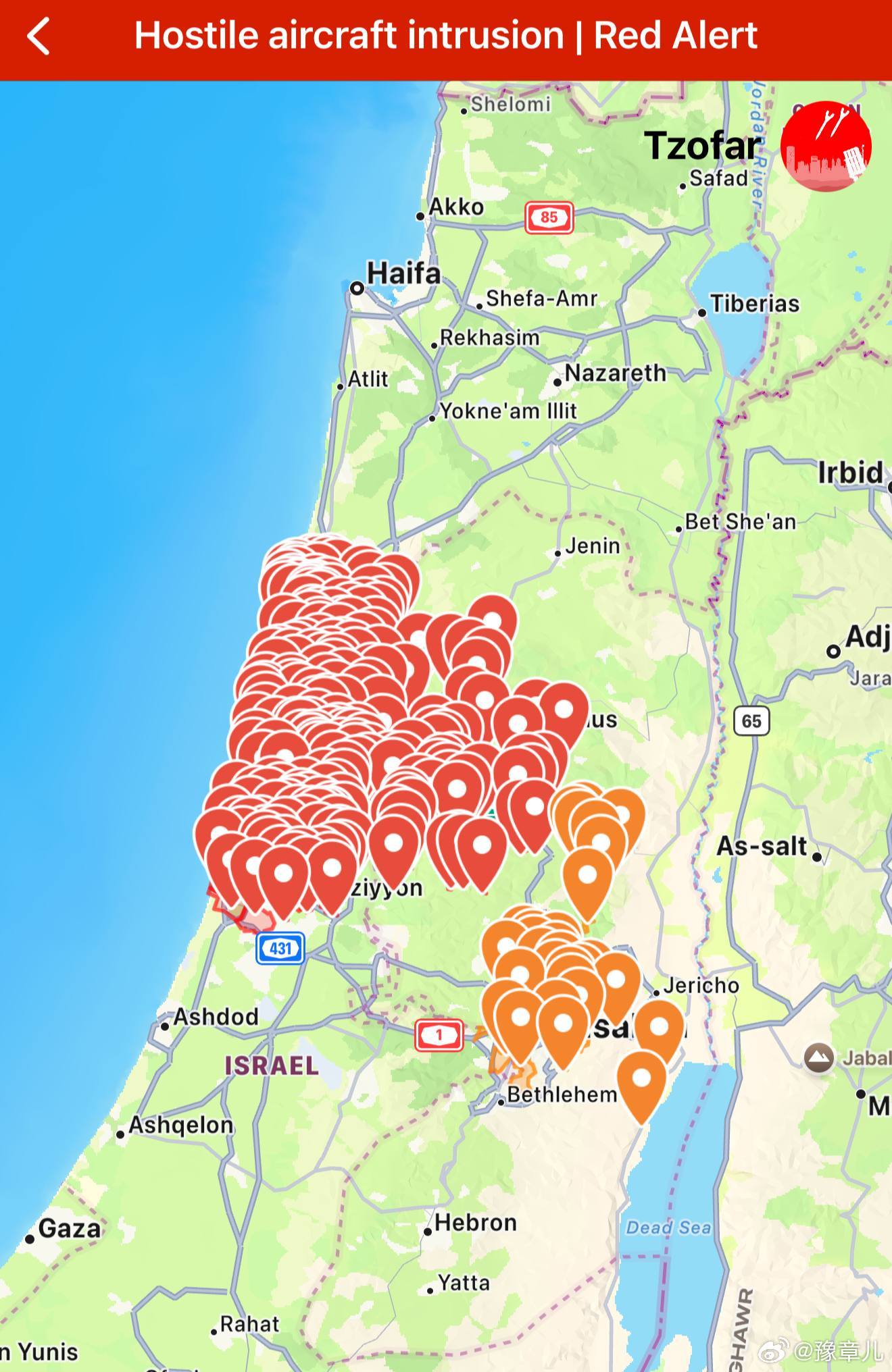 伊朗无人机和导弹持续抵达以色列，防空警报范围在扩大。伊朗袭击27个美军基地以军称