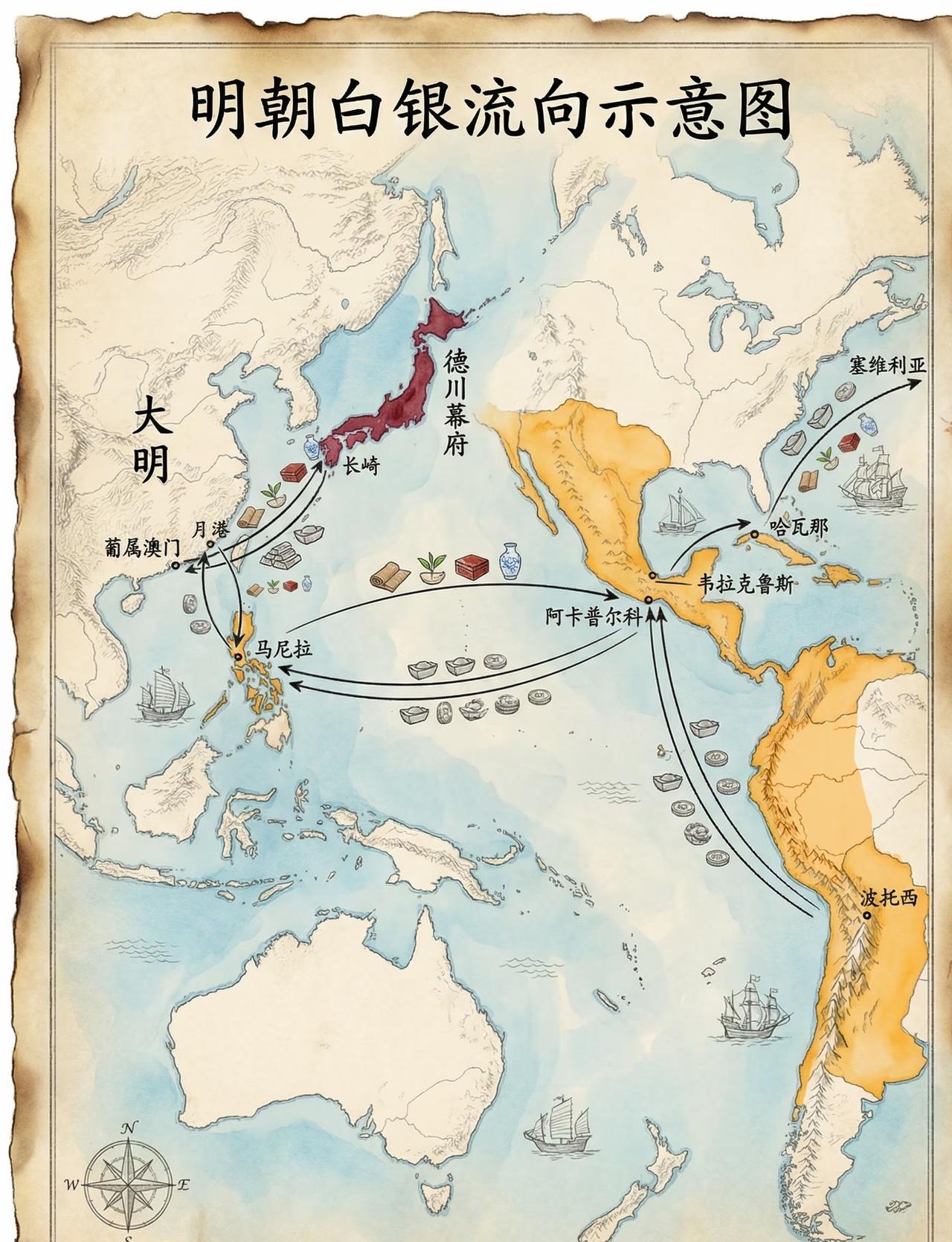 明朝白银流向示意图[狗头]