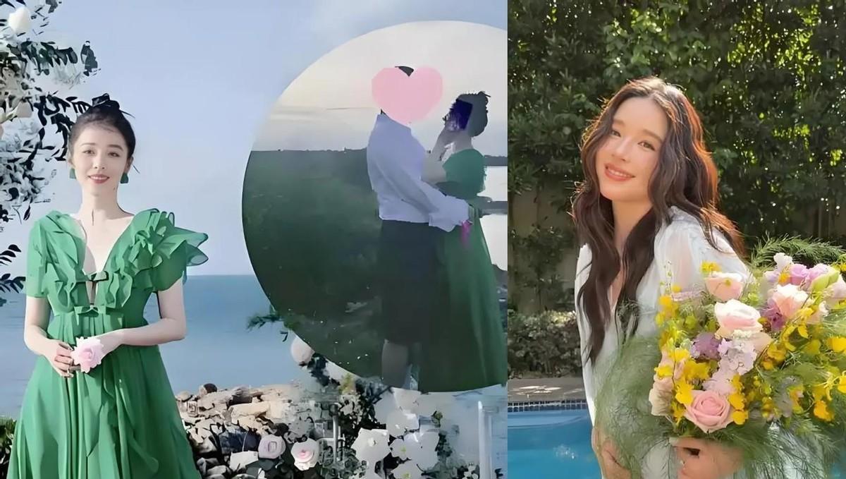 37岁阚清子直播自曝怀孕胖了三十斤！孕肚照里穿粉色长裙温柔抚腹，配文"最好的礼物
