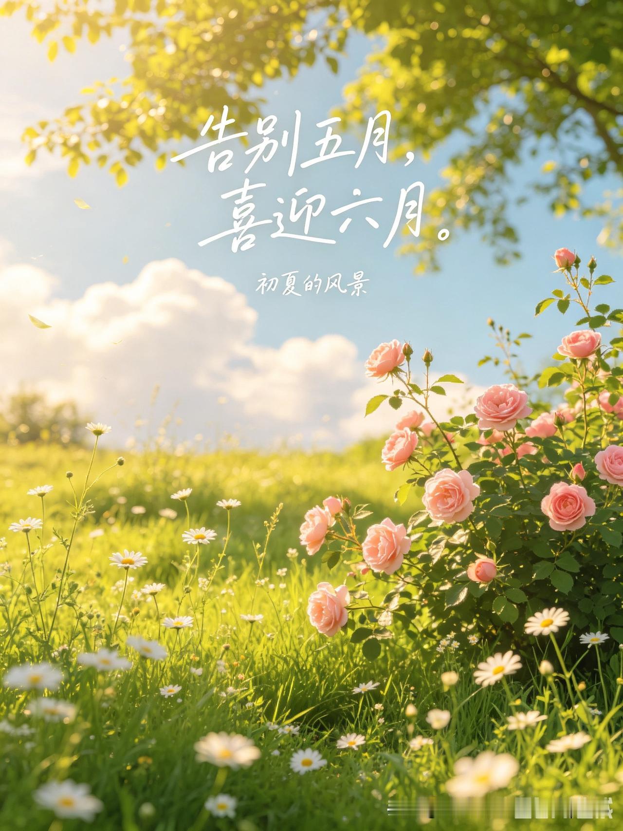 告别五月，喜迎六月晚风携着浅夏的清风，轻轻拂过人间，五月的篇章，悄然翻至末