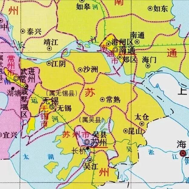 江阴和张家港其实没什么明确的界线，当年设立的沙洲县（后改为张家港市），原本就与江